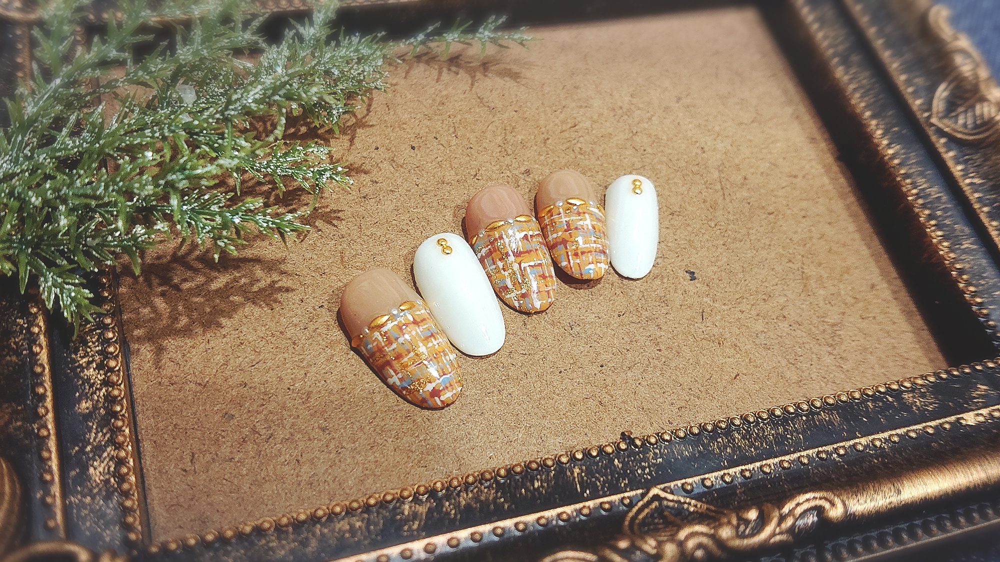 ツイードネイルやり方